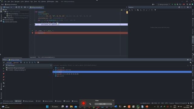 Debigging python code in Pycharm смотреть онлайн