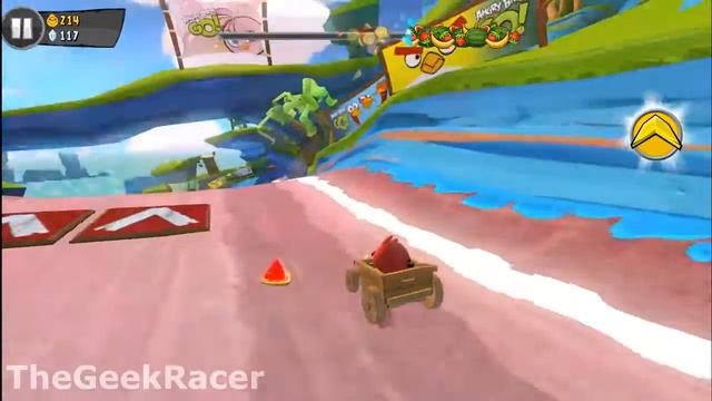 Birds against Fruits in ANGRY BIRDS GO! - Funny racing game for kids смотреть онлайн
