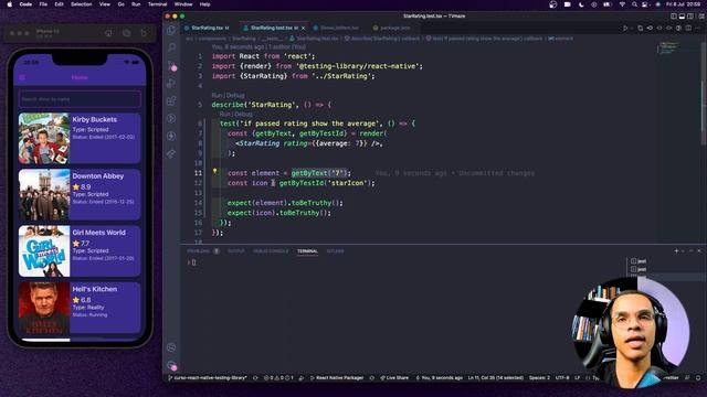 O Que Testar? getByText, getByTestId e Coverage Report - Curso React Native Testing Library (Aula 2 смотреть онлайн