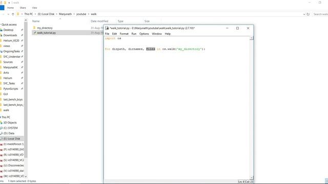 How to use os.walk() to browse through directory recursively смотреть онлайн