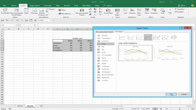 How to generate Line Chart Graph in Microsoft Excel 2018 смотреть онлайн