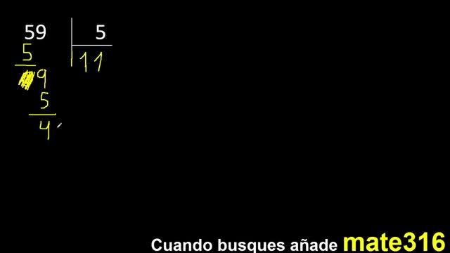 Dividir 59 Entre 5 , Division Inexacta Con Resultado Decimal  . Como Se Dividen 2 Numeros