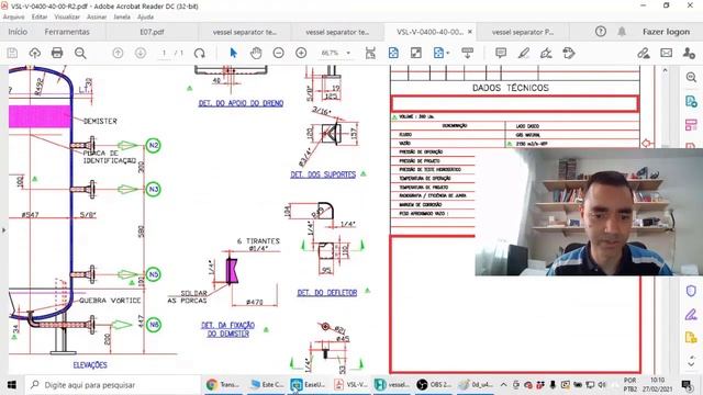 VESSEL SEPARATOR DRAWING FOR CHEMICAL PROCESS ENGINEERS | FABRICATION DRAWING смотреть онлайн