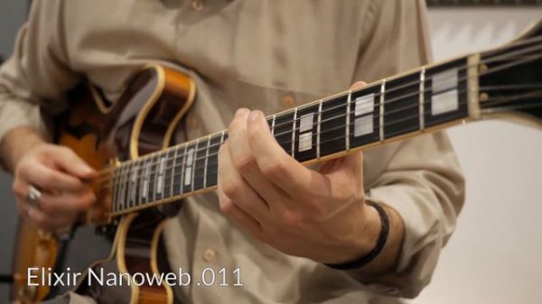 Thomastik Flatwound vs Elixir Roundwound Guitar Strings On A 335 Type Guitar