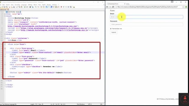 32 - Bootstrap Forms - Vertical and Inline - Complete Bootstrap Course смотреть онлайн
