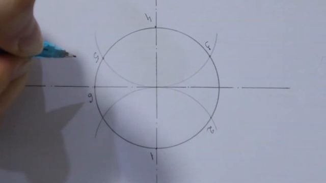 Деление окружности на 6 равных частей смотреть онлайн