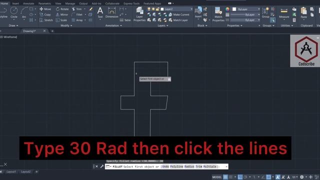 Drawing Facebook Logo using AutoCAD 2020 смотреть онлайн