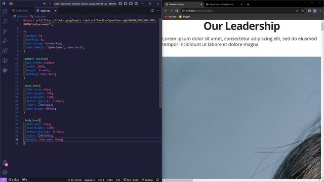 How to make responsive website section using html & css | Member Section | 1 смотреть онлайн