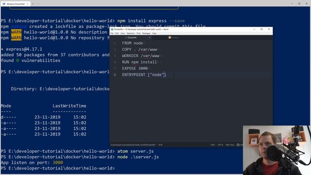Docker Tutorial - Docker overview - Create your first application with Dockerfile смотреть онлайн