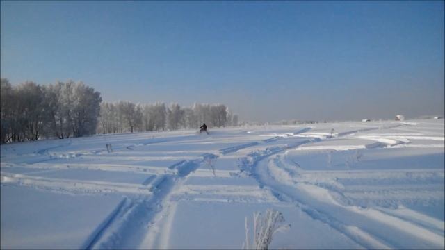Самодельный снегоход.испытание целиной смотреть онлайн