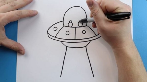 How to Draw an ALIEN SPACESHIP
