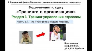 Тренинг управления стрессом. Часть 1