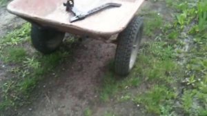 мотоблок с садовой тачкой