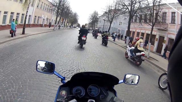 Открытие мотосезона 23/04/2017 [часть#2] Барановичи/Проезд в колонне... смотреть онлайн