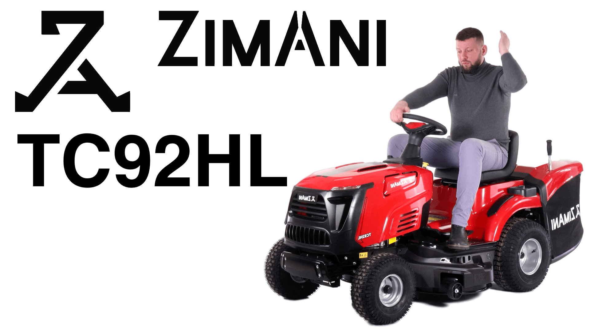 Обзор на садовый трактор ZimAni TC92HL смотреть онлайн