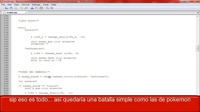 Tutorial Ren'Py #40 Sistema de combate смотреть онлайн