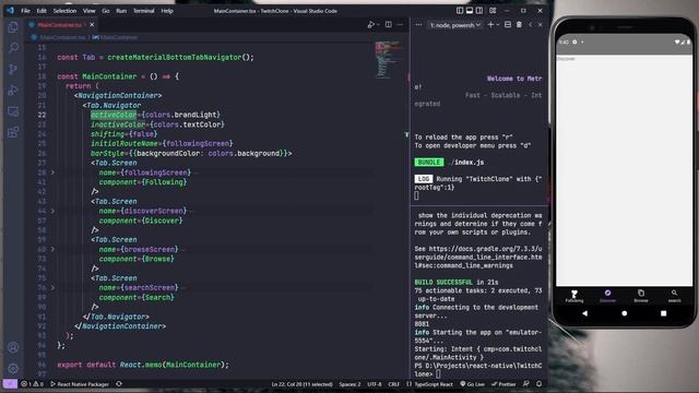 Twitch App UI Clone | Part 1 | Setting Up and Bottom navigation | React Native | 2022 смотреть онлайн