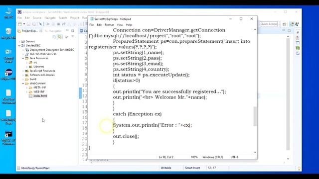 Connect Servlet with MySql Database | @WebServlet Annotation | JDBC смотреть онлайн
