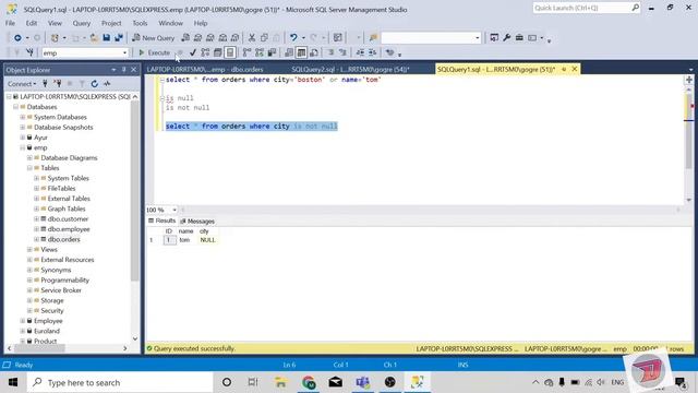 SQL Tutorial 11 | IS Null Command | Tamil смотреть онлайн