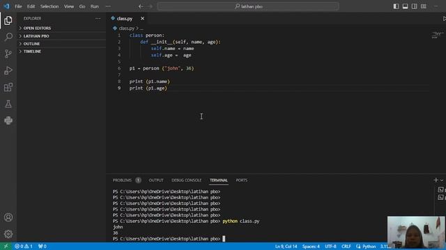 PYTHON CLASS AND OBJECT смотреть онлайн