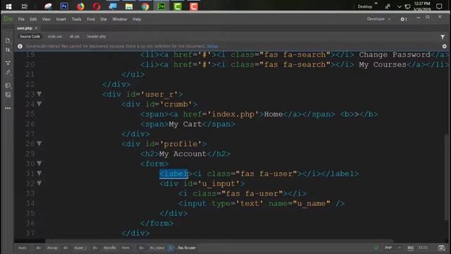 Responsive E Learning Website Development In PHP With PDO Part 57 Profile Page Right Section Design смотреть онлайн