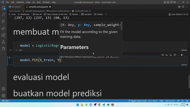 Tutorial Python | Data Mining Prediksi Penyakit Jantung Menggunakan Jupyter Notebook смотреть онлайн