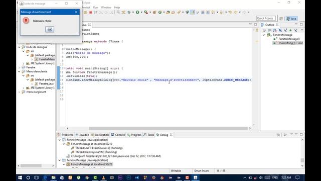 les boites de message et confirmation en java!API SWING[6][2017-2018] смотреть онлайн