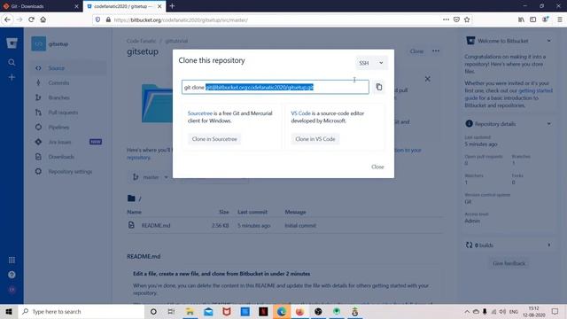 1.0 How to upload an Android Studio project into Bitbucket смотреть онлайн
