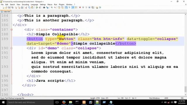 Bootstrap Tutorial For Beginners Responsive Design by NGIT বাংলা Part 7 Collapse and jumborton смотреть онлайн