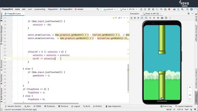 Let's build Flappy Bird clone in Android Studio (Complete Tutorial) смотреть онлайн