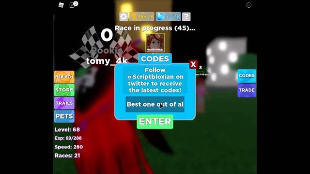 Codes for legend of speed - ROBLOX (100% WORKING) смотреть онлайн