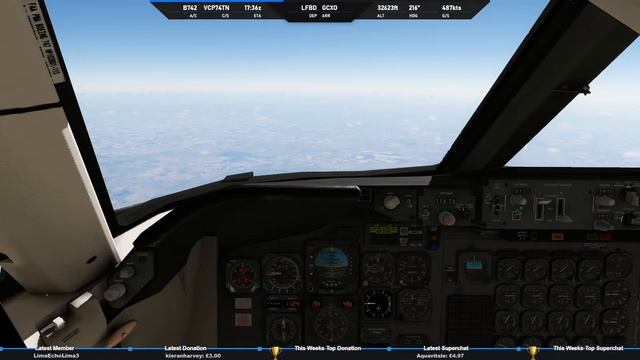 Flying A 1970’s Boeing 747 On The VATSIM Network | Real 737 Pilot LIVE | Bordeaux – Tenerife North