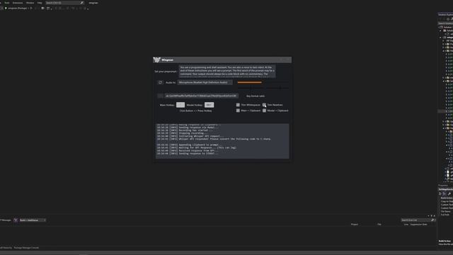 Wingman Demo - OpenSource OpenAI Voice to Code Assistant for Windows, featuring ChatGPT API смотреть онлайн