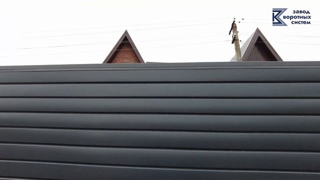 Откатные консольные ворота с заполнением металлический сайдинг смотреть онлайн