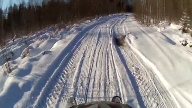 на снегоходе рыбоход на Пятское озеро