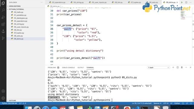 11 Nested Dictionaries in python | Learn python in Hindi | PythonPoint смотреть онлайн
