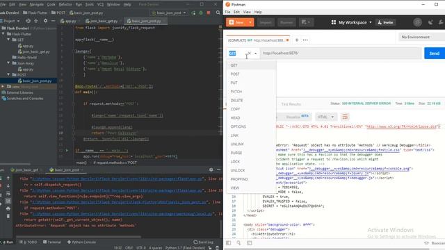 Flask POST Methods JSON Generation - Flask ile POST Methodu Json Üretme ve Gösterme - Flask Dersler смотреть онлайн