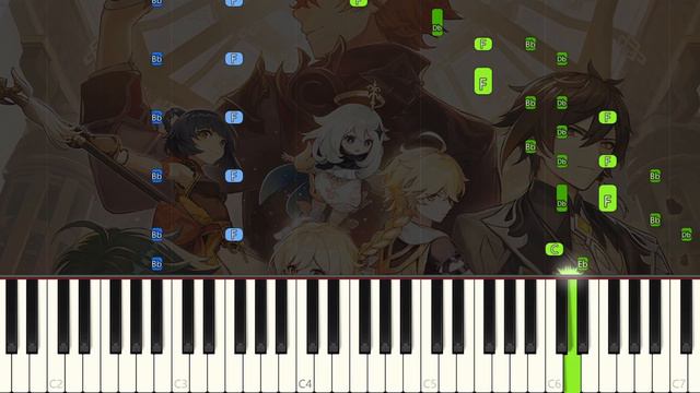 Genshin Impact - Symphony of Boreal Wind - Piano tutorial смотреть онлайн