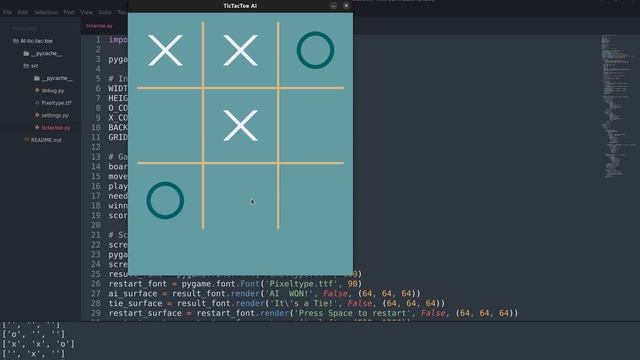 TicTacToe AI - V2.0 (Python) смотреть онлайн