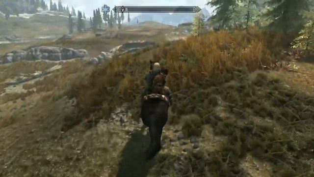 Skyrim Anniversary Edition: Taming the wild red horse outside of Whiterun. смотреть онлайн