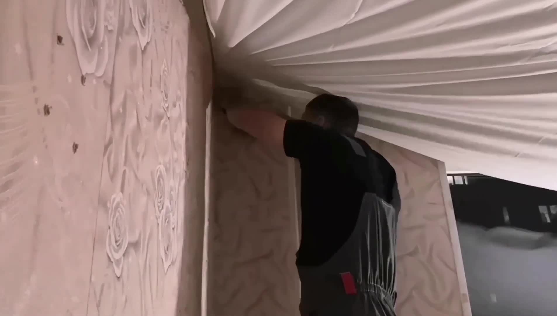 Монтаж натяжного потолка от и до один своими руками смотреть онлайн