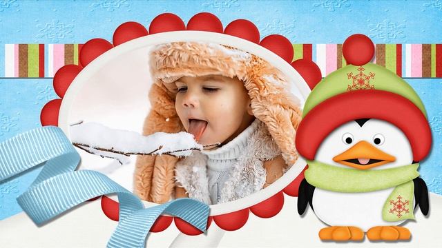 Christmas. Фотозаменяемый проект для Proshow Producer+переходы+скрап набор+музыка смотреть онлайн