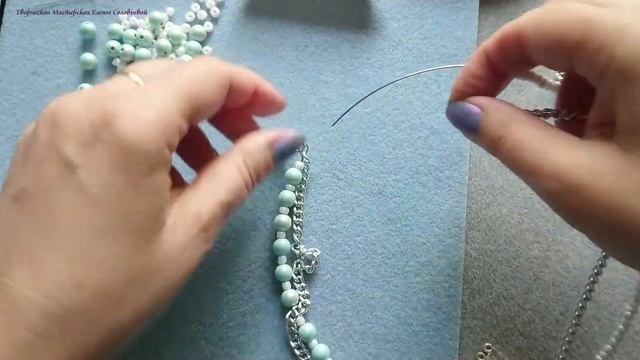Колье из бусин своими руками, цепочка, серьги, мастер класс. смотреть онлайн