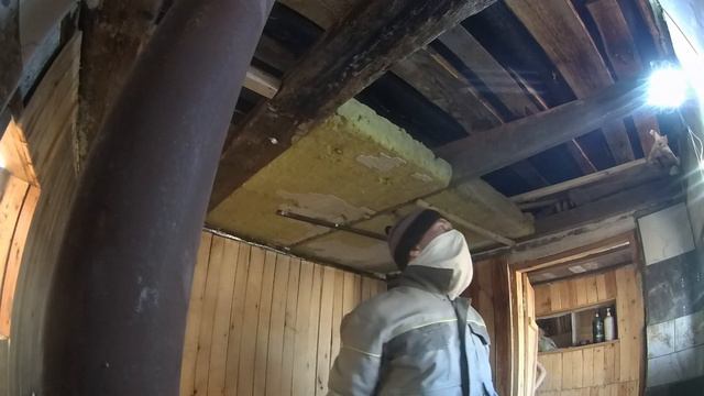 Ремонт в бане своими руками (утепление потолка) день 5. смотреть онлайн