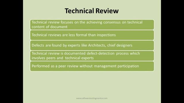 ISTQB Foundation Level #23 - Types of Review | Walk-through, Inspection, Technical Review смотреть онлайн