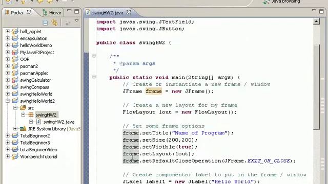 Java w/ Eclipse 13 - Absolute Basics: Hello World Part 9 смотреть онлайн
