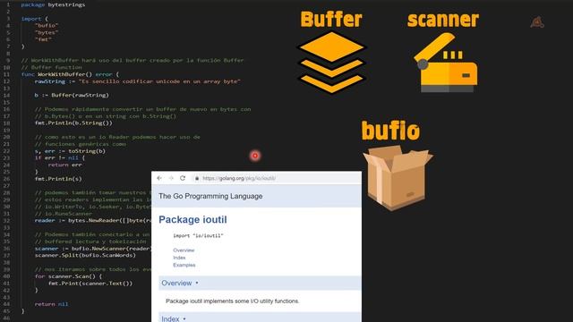 Lenguaje Go. Interfaces I/O. Paquetes Bytes y Strings. смотреть онлайн
