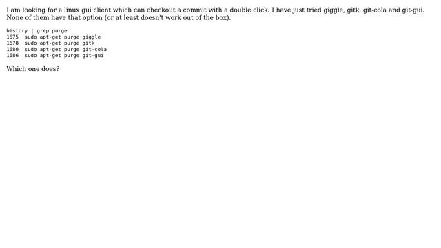 Which linux git GUI client can checkout commit with a doubleclick? смотреть онлайн