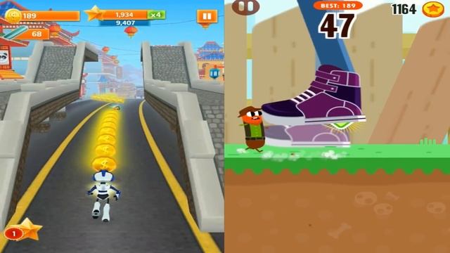 Bus Rush Mr Roboto vs Run Sausage Run Gameplay HD смотреть онлайн