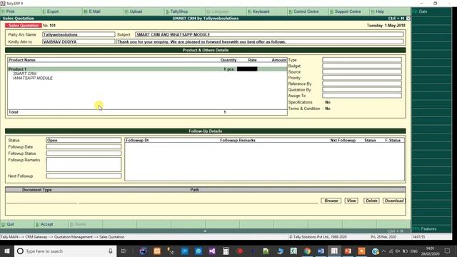 (Buy Online) CRM Module in Tally Prime | Inquiry Quotation Follow-up & Reminder | Tallywebsolutions смотреть онлайн